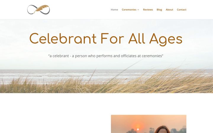 Screenshot of celebrantforallages.com