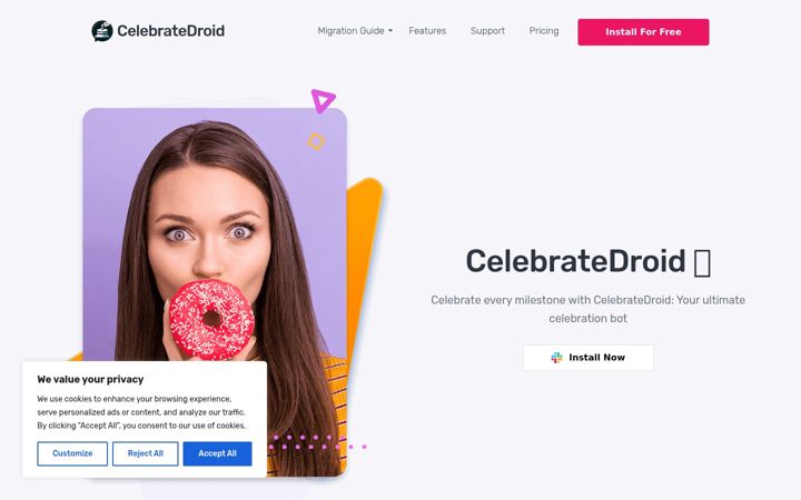 Screenshot of celebratedroid.com