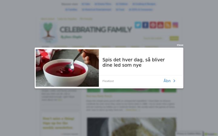 Screenshot of celebrating-family.com