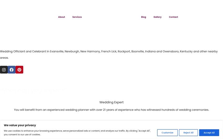 Screenshot of celebratingofficiant.com