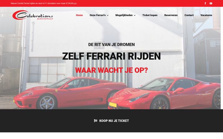 Screenshot di celebrations-autoverhuur.nl