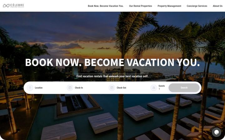 Screenshot of celebreconcierge.com