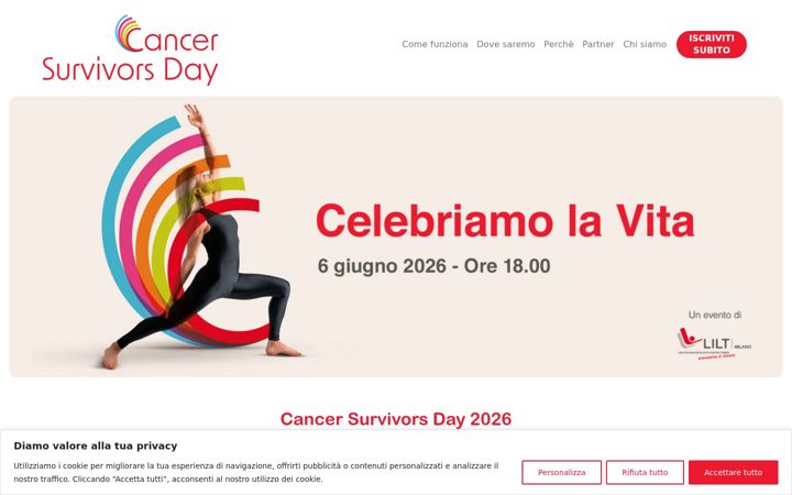 Screenshot of celebriamolavita.it