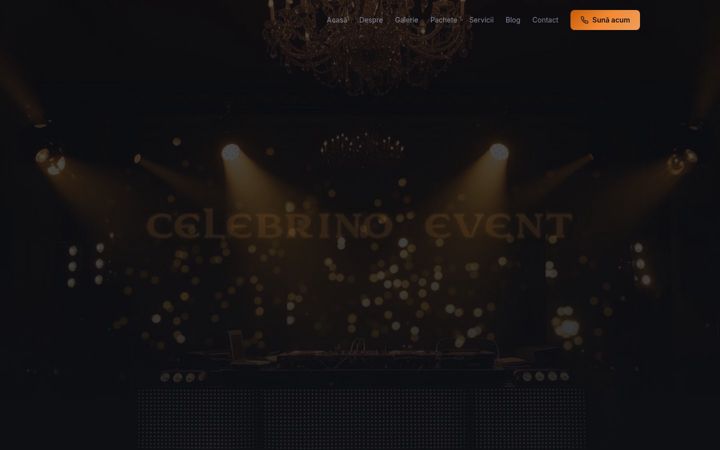 Captura de pantalla de celebrinoevent.ro