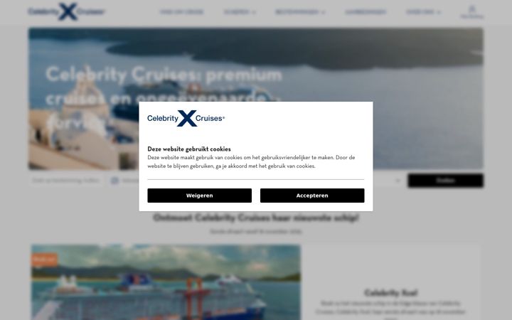 Screenshot of celebritycruises.nl