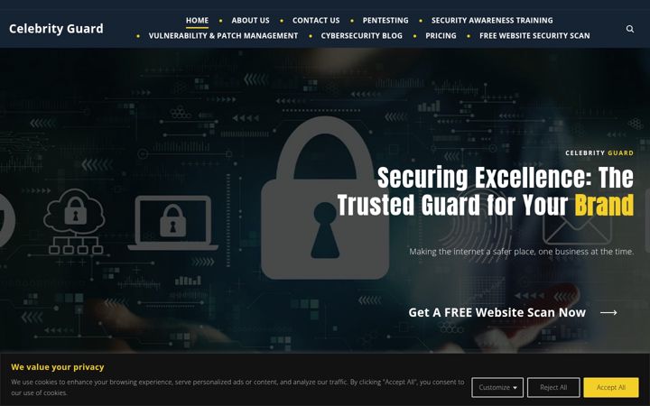 Zrzut ekranu celebrityguard.co