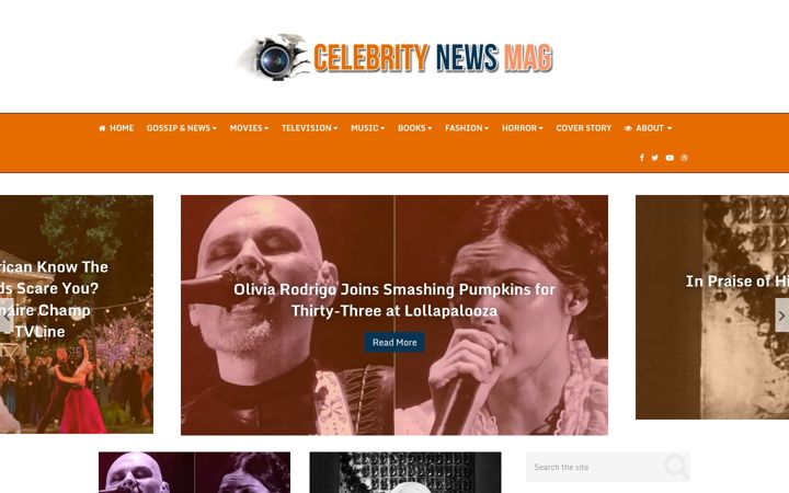 Screenshot of celebritynewsmag.com
