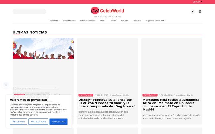 Екранна снимка на celebworld.es