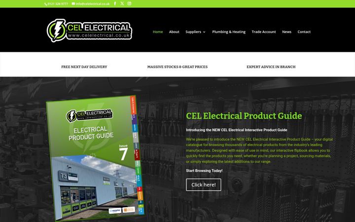 Screenshot of celelectrical.co.uk