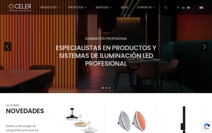 Screenshot of celerlight.com