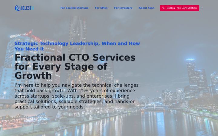 Snímek obrazovky celest.io