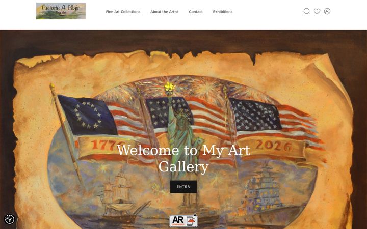 Screenshot of celesteblairfineart.com