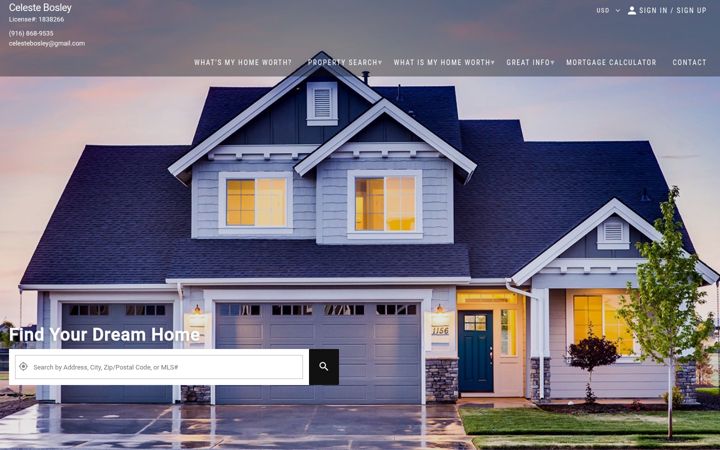Screenshot of celestebosley.com