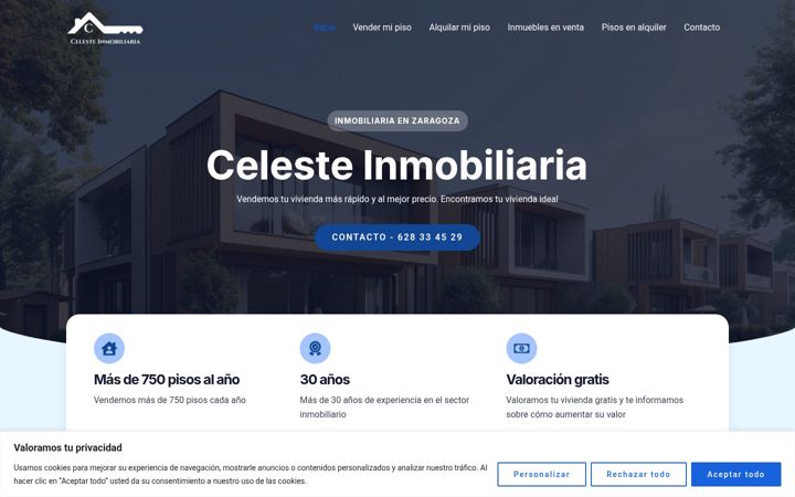 Screenshot of celesteinmobiliariazaragoza.com