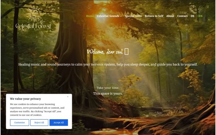 Screenshot of celestial-forest.com