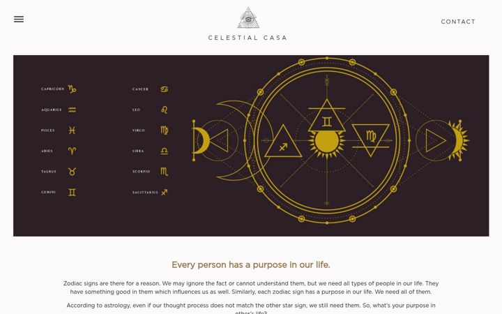 Screenshot of celestialcasa.co.uk