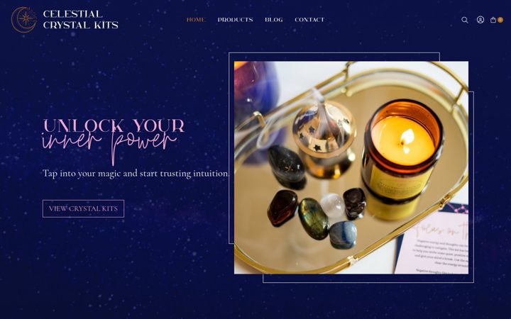 Screenshot of celestialcrystalkits.com