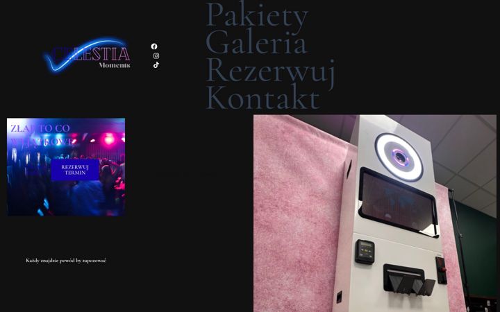 Zrzut ekranu celestiamoments.pl