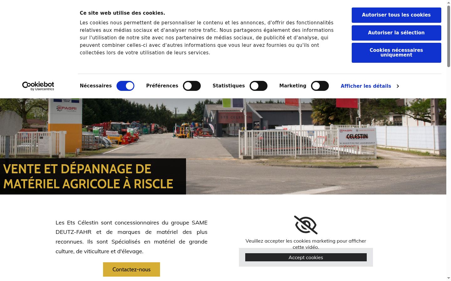 Screenshot of the consent banner shown before any interaction