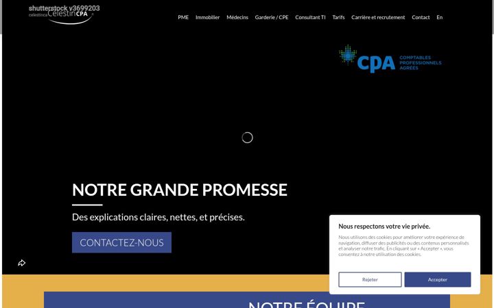 Screenshot του celestincpa.ca