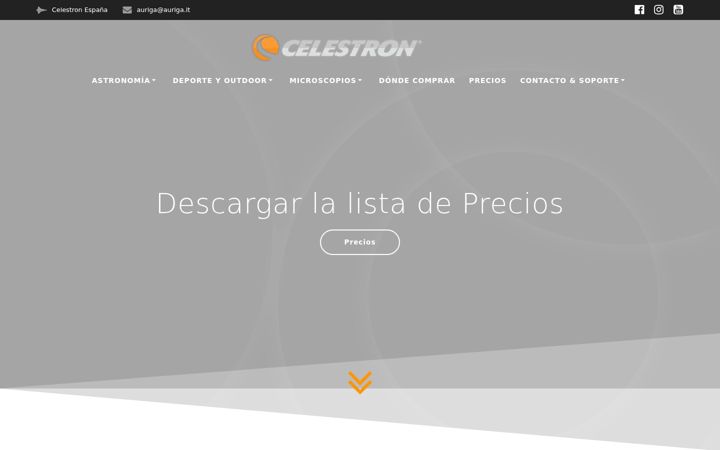 Screenshot of celestron.es