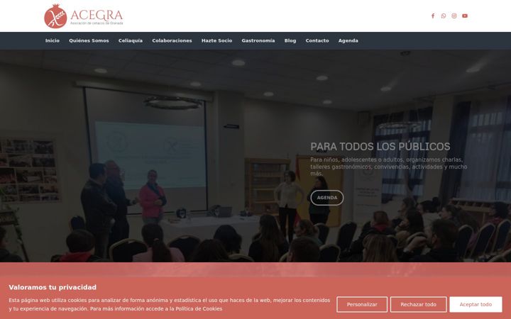 Screenshot of celiacosgranada.org