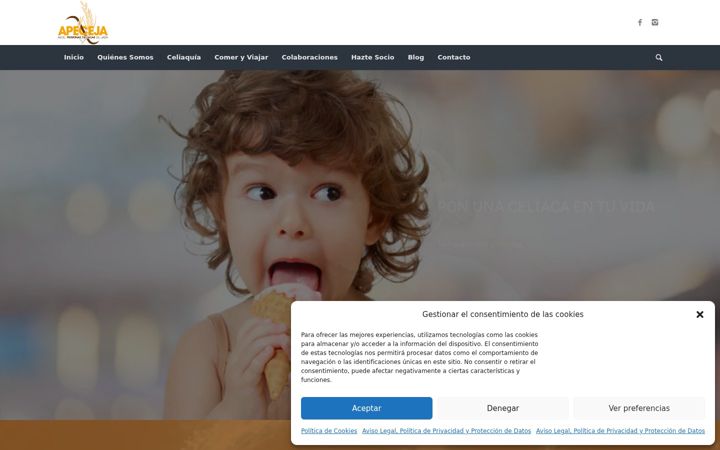 Screenshot of celiacosjaen.org