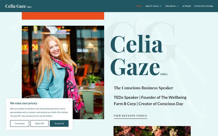 Screenshot of celiagaze.com