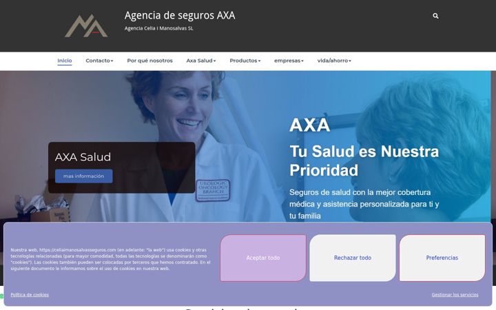 Screenshot of celiaimanosalvasseguros.com