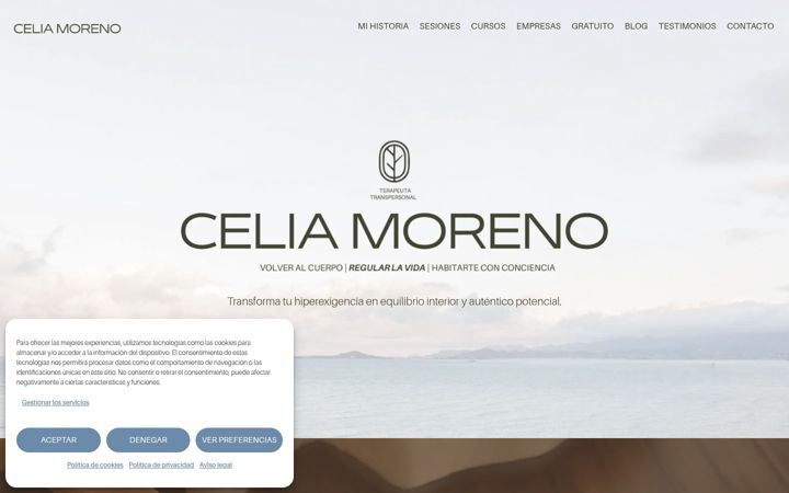Screenshot of celiamoreno.com