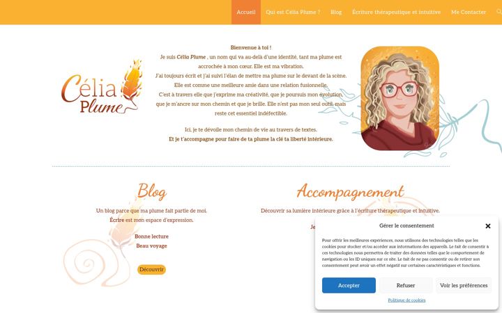 Screenshot of celiaplume.com