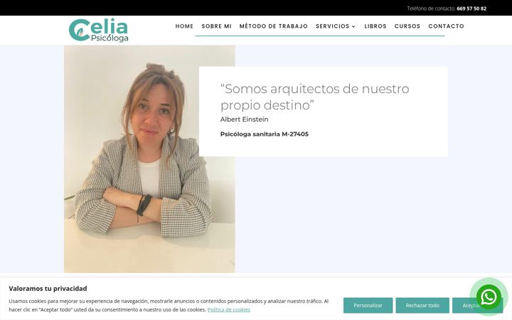 Screenshot of celiatupsicologaonline.com