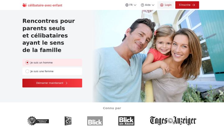 Skærmbillede af celibataire-avec-enfant.ch