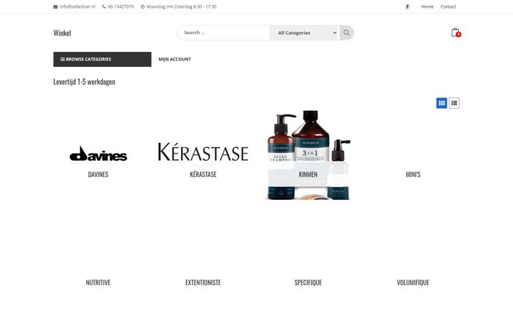 Screenshot di celieshair-shop.nl