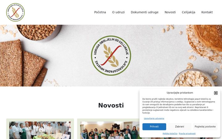 Screenshot of celijakija-szh.hr