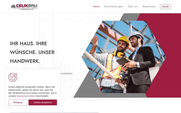 Screenshot of celikbau.com