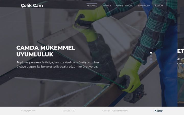Screenshot of celikcamticareti.com