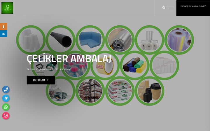 Kuvakaappaus sivustosta celiklerambalaj.com.tr