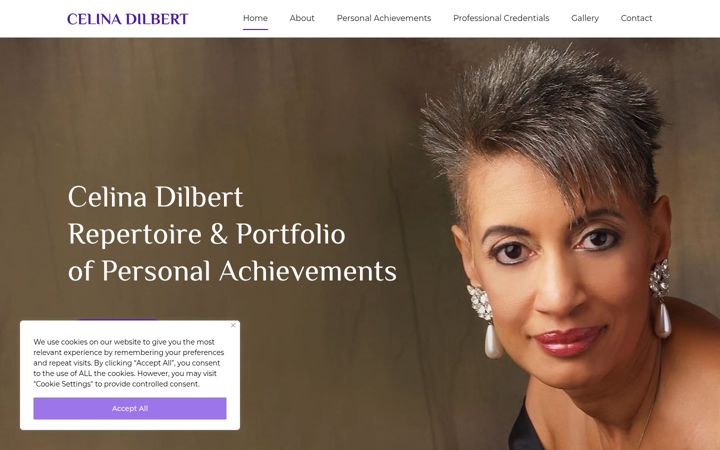 Screenshot of celinadilbert.com