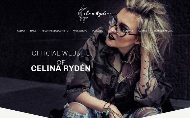 Screenshot of celinaryden.com