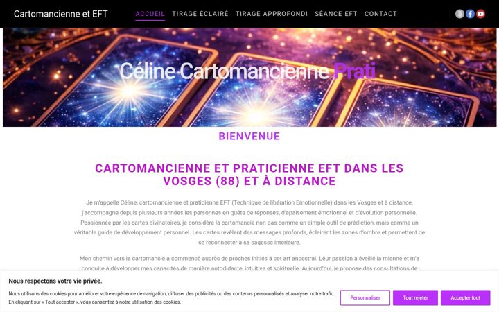 Skærmbillede af celine-cartomancienne-emotionnelle.fr