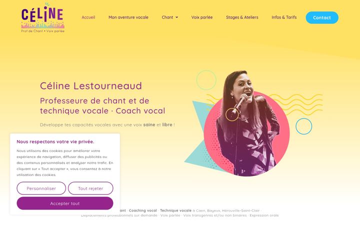 Screenshot of celine-lestourneaud-chant.com