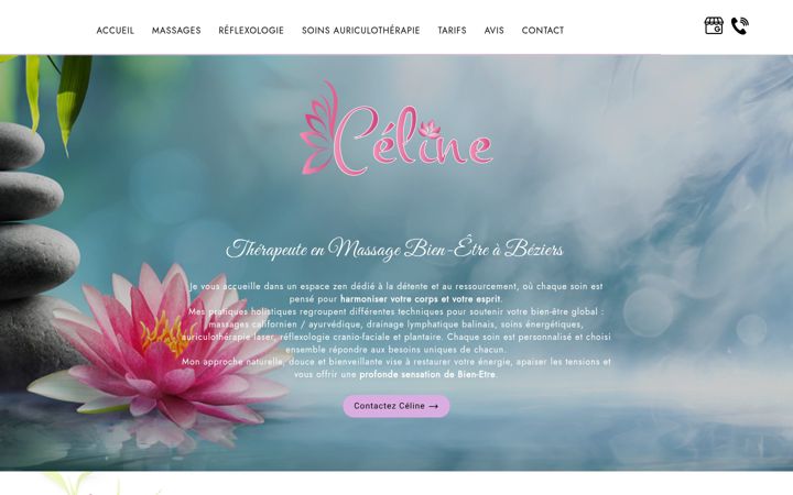 Screenshot of celine-massage-soin.fr