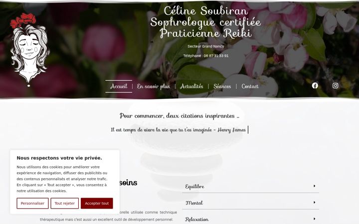 Screenshot of celine-sophrologue.fr