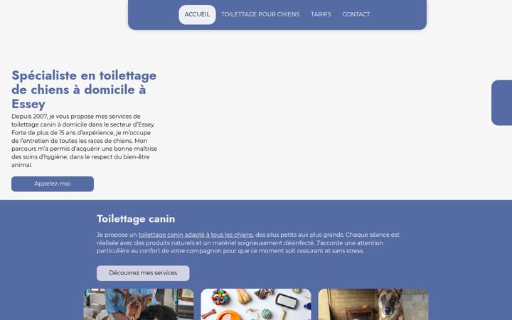 Screenshot of celine-toilettage21.fr