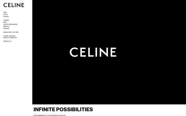 Snímek obrazovky celine.com