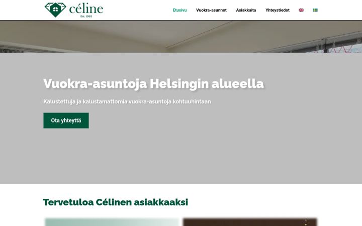 Skærmbillede af celine.fi