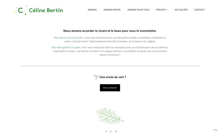 Screenshot of celinebertin.com