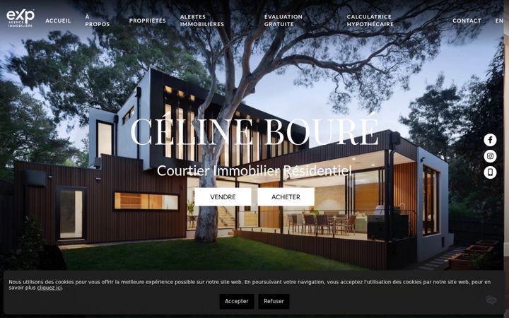 Screenshot of celineboure.com
