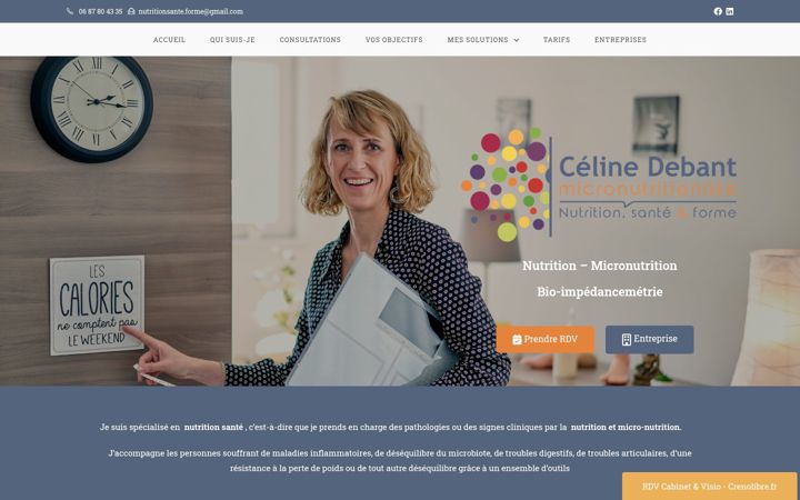 Screenshot of celinedebant.fr